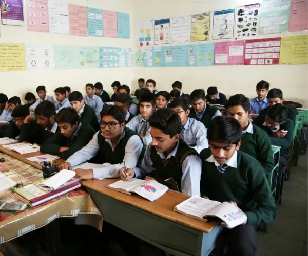 Confident college students during a leadership and communication workshop